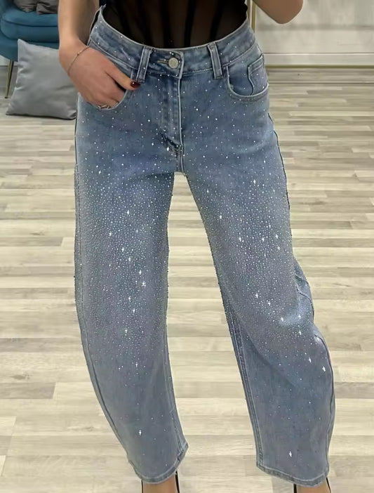 Jeans Cargo Brillantinato